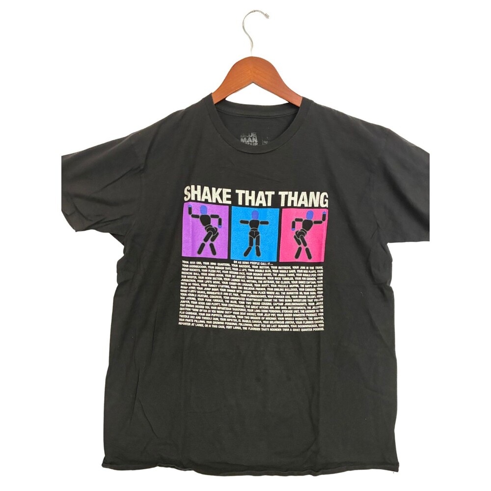 Blue Man Group Shake That Thang T Shirt XL Black Las Vegas Graphic Concert Tee